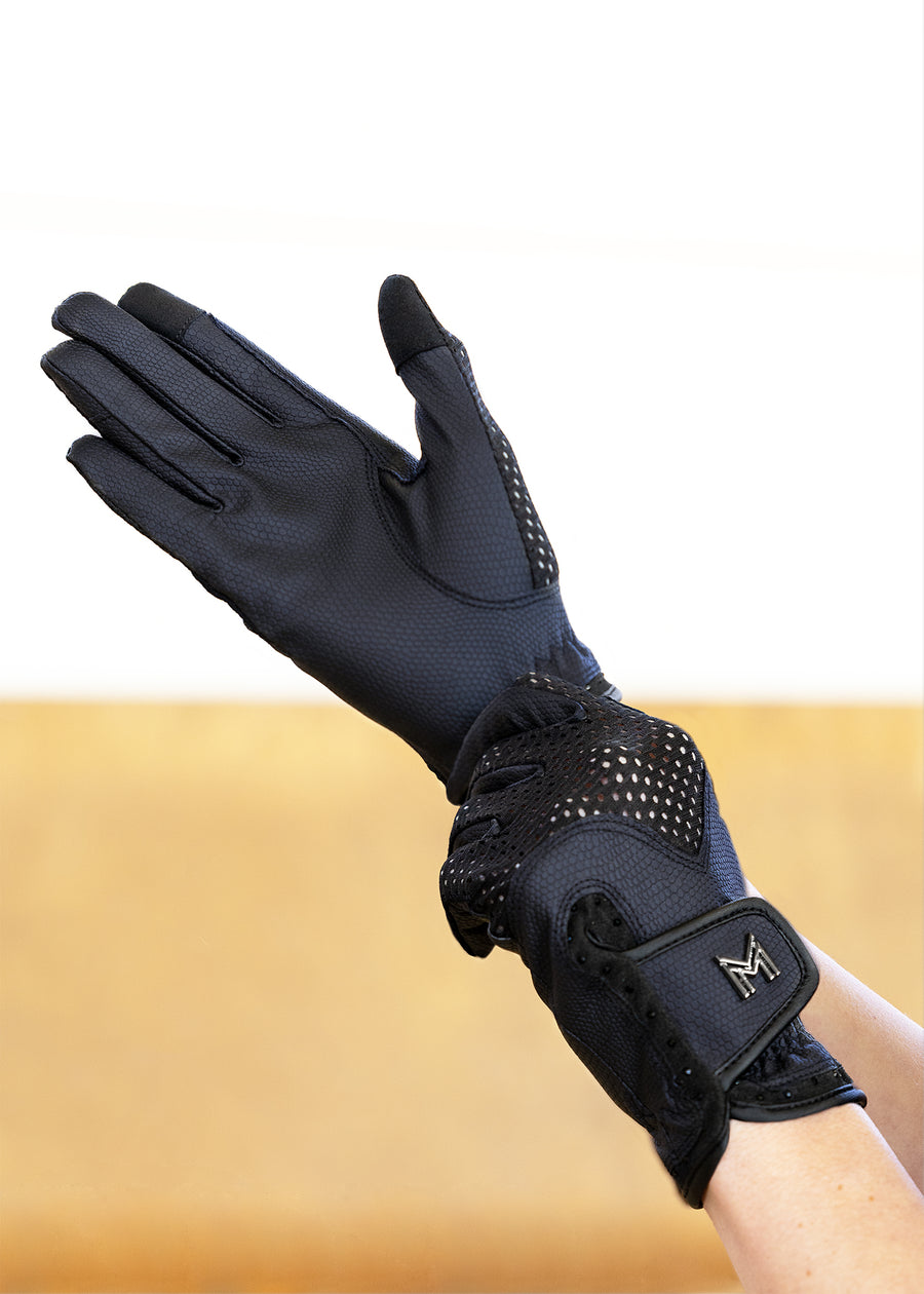 Ava Riding Gloves (Navy/Black)