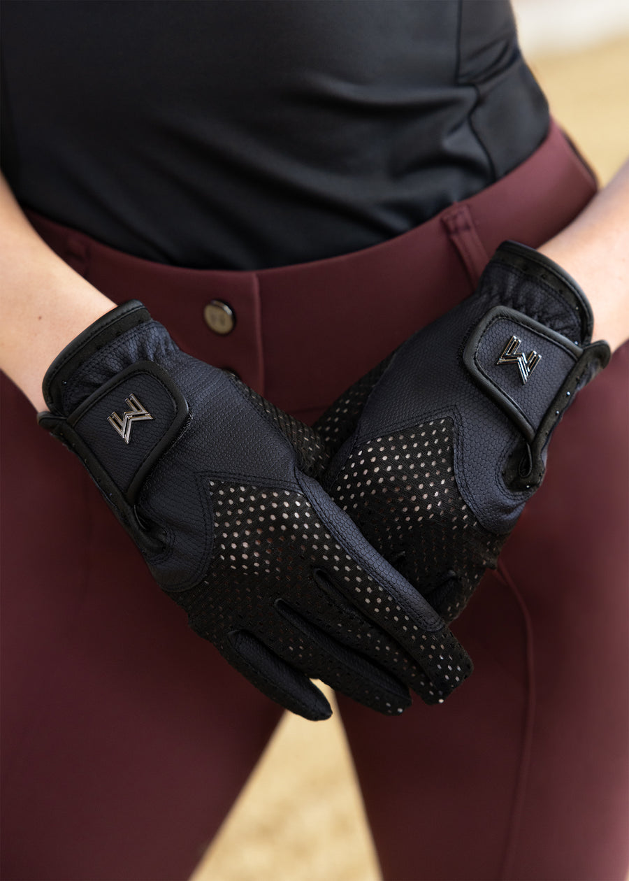 Ava Riding Gloves (Navy/Black)