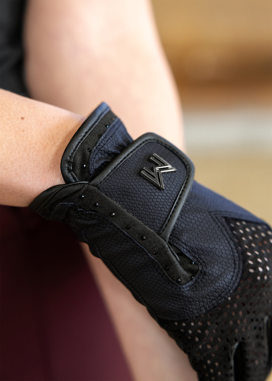 Ava Riding Gloves (Navy/Black)