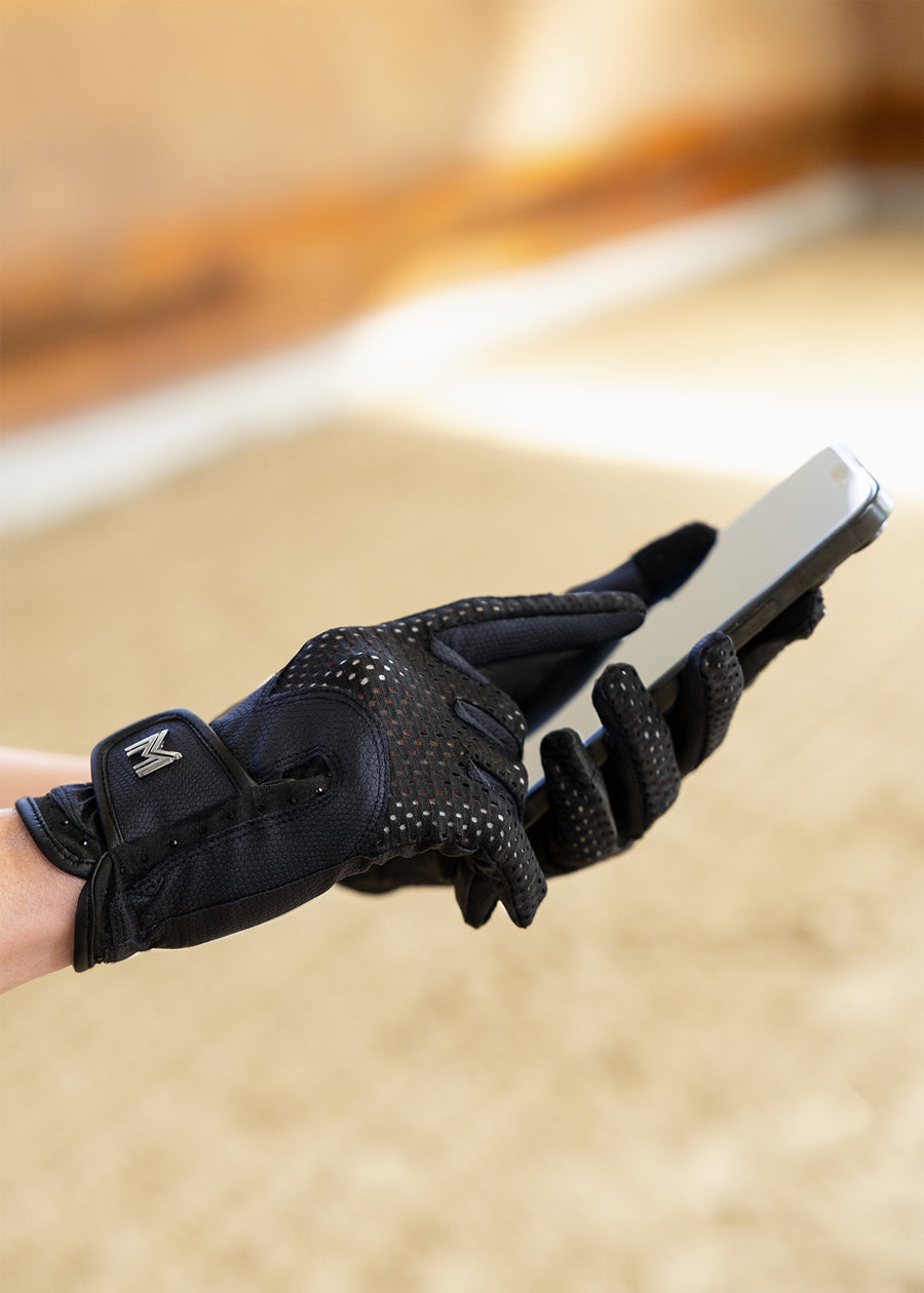 Ava Riding Gloves (Navy/Black)