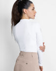 Long Sleeve Base Layer (White/Silver)