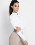 Long Sleeve Base Layer (White/Gold)