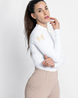 Long Sleeve Base Layer (White/Gold)