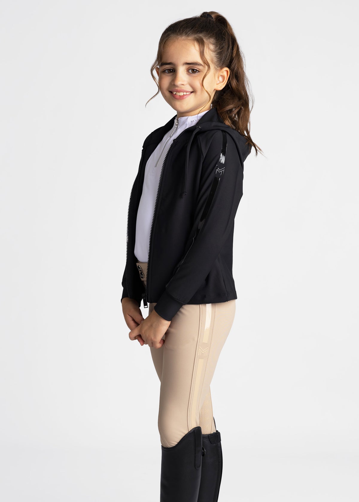 Zip Code Reflection YR Reflection Zip Hoodie (Black) – Maximilian Equestrian