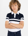 YR Glee Polo Shirt (White/Navy)