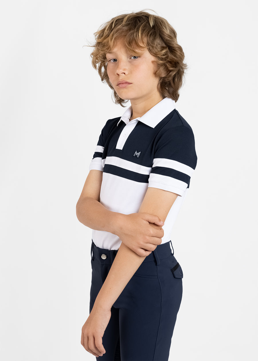 YR Glee Polo Shirt (White/Navy)