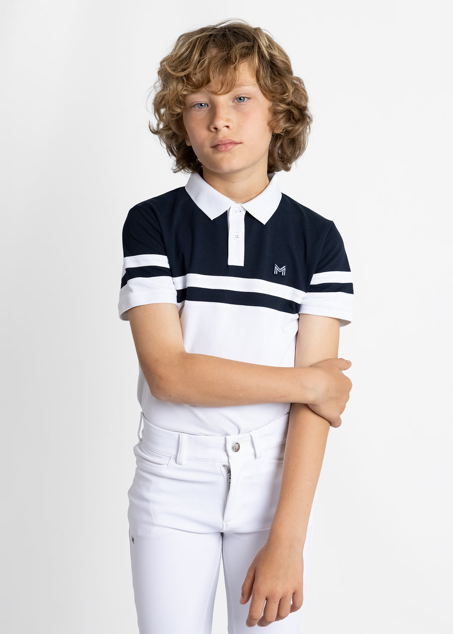 YR Glee Polo Shirt (White/Navy)