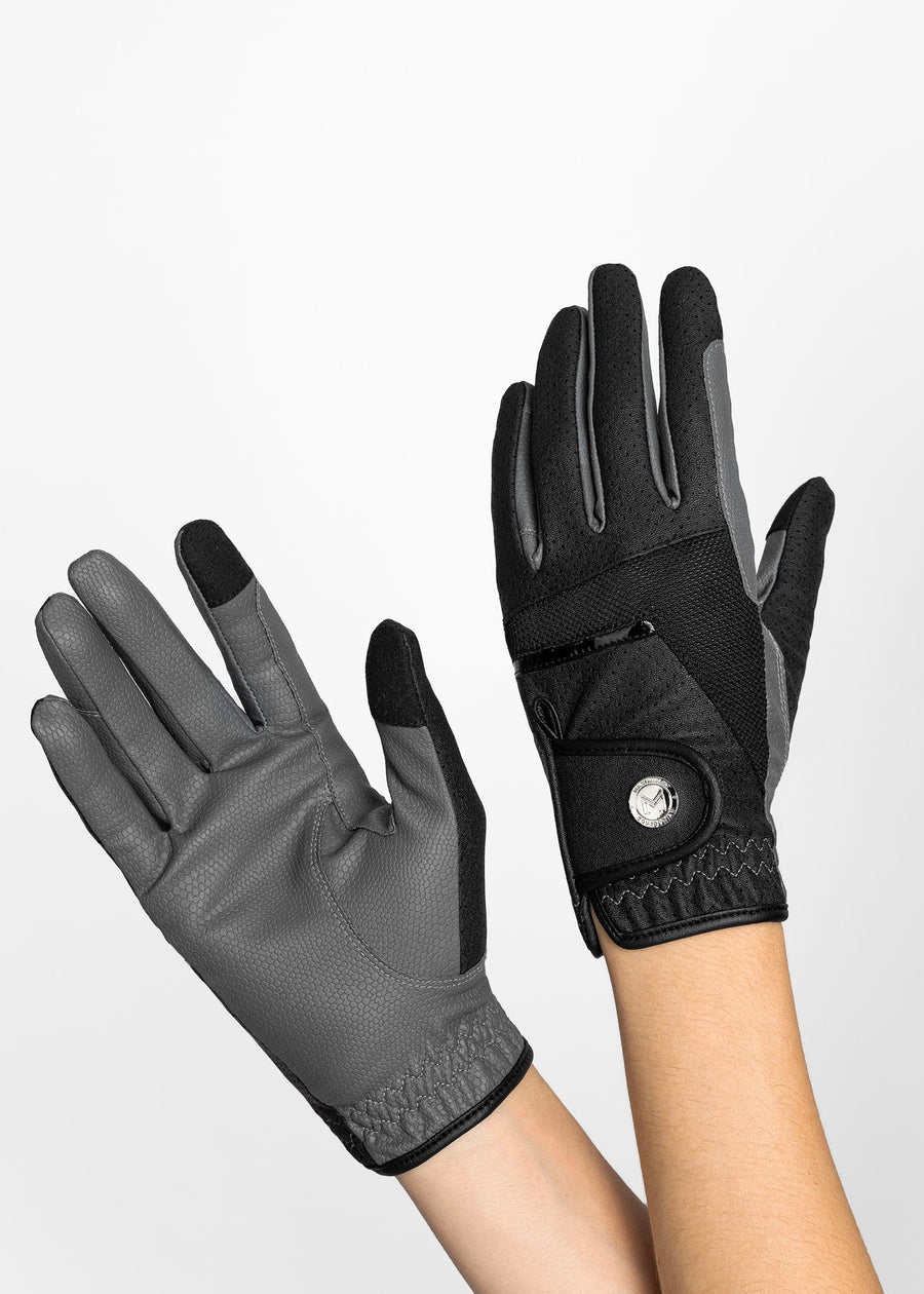 Max Riding Gloves (Black/Grey)