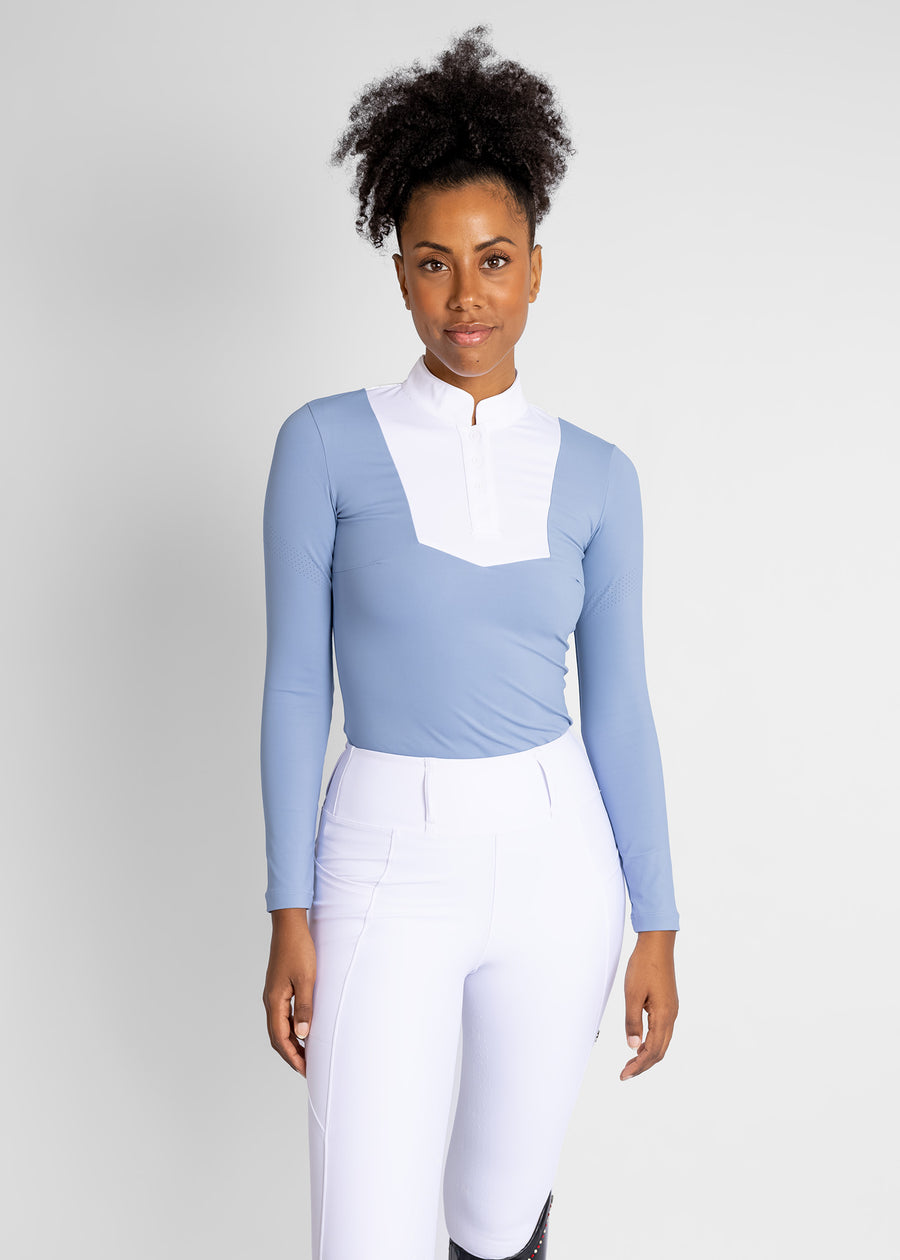 Sienna Long Sleeve Show Shirt (Iris Blue)