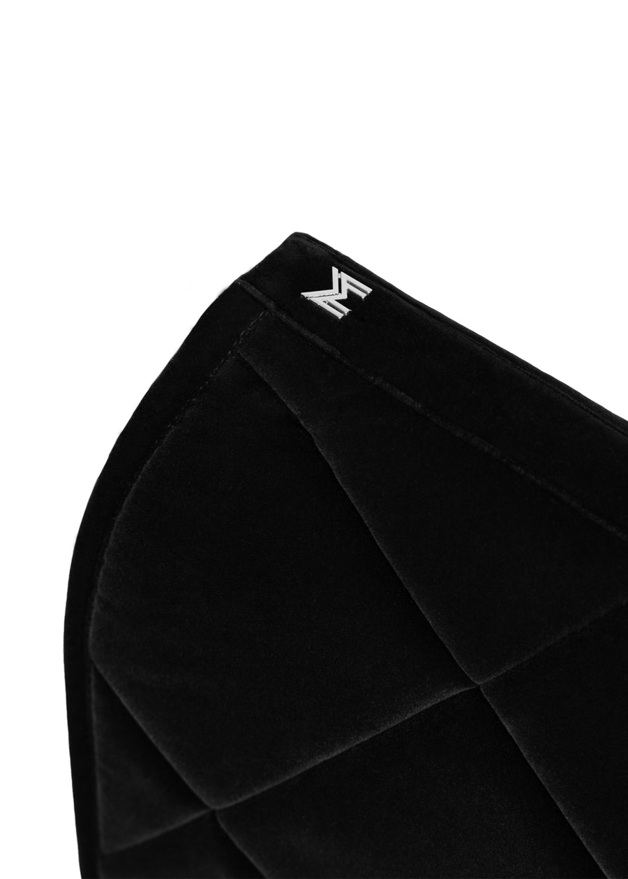 Velvet Jumping Saddle Pad (Black)