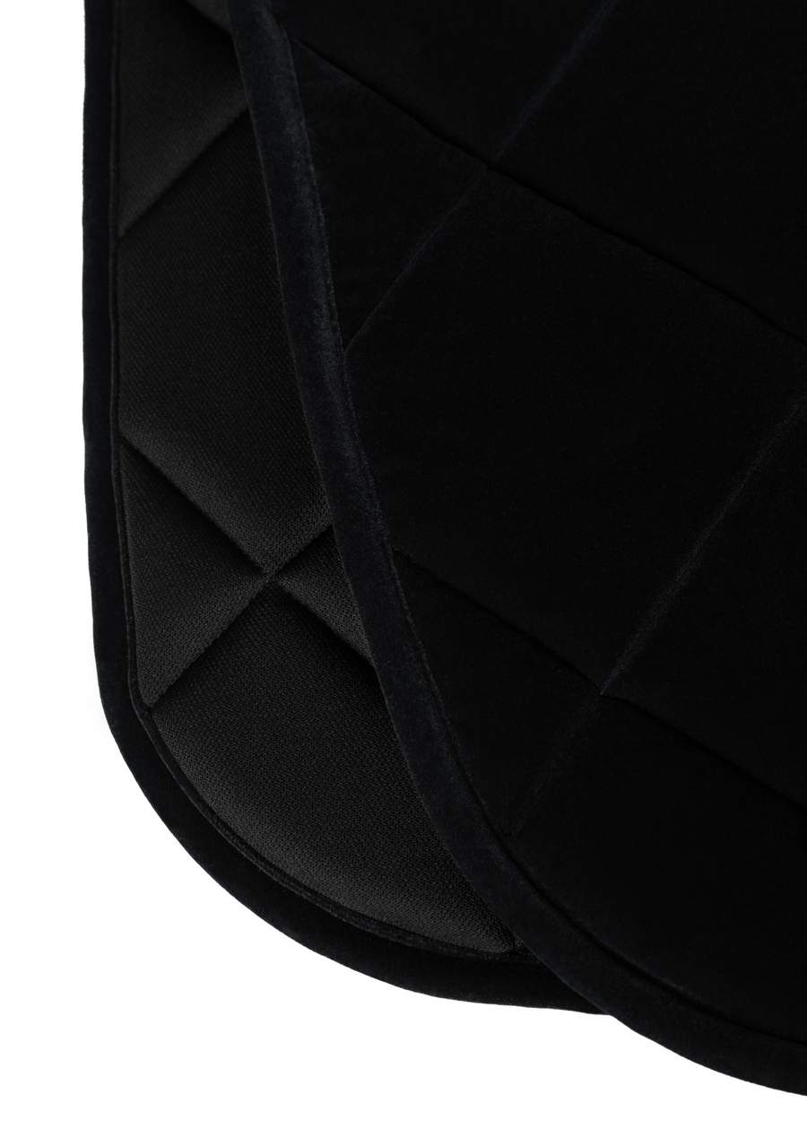 Velvet Dressage Saddle Pad (Black)