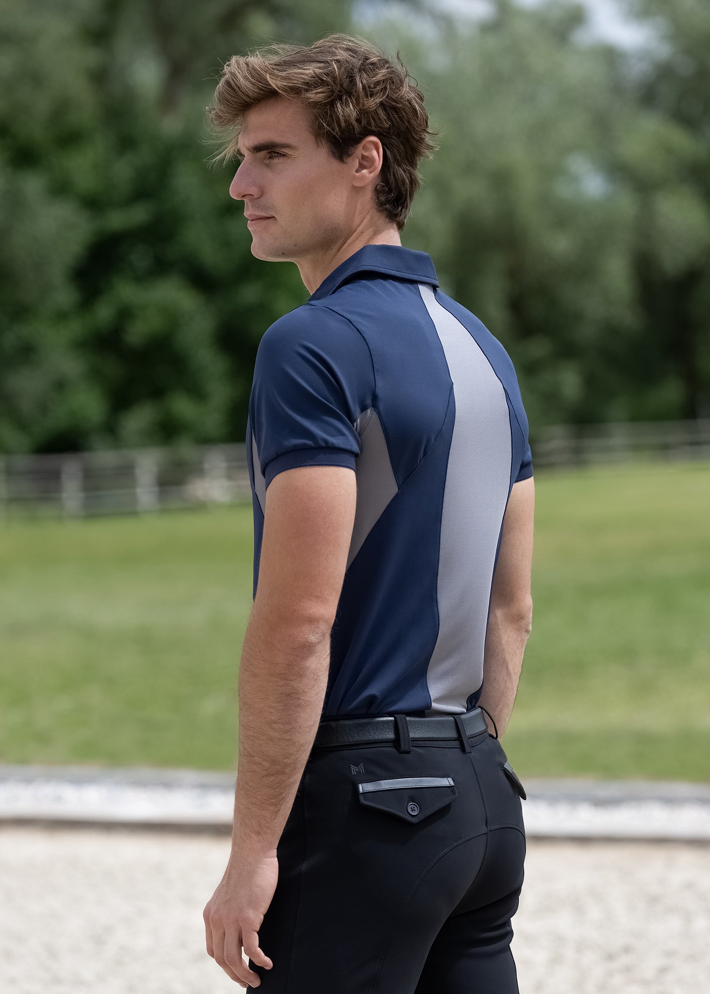 Maximilian Equestrian Cross Polo Shirt (Navy) XXS