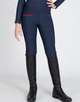 YR Pro Riding Leggings (Navy/Red)