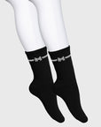 2-Pack Rise Sports Socks (Black)