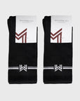 2-Pack Rise Sports Socks (Black)