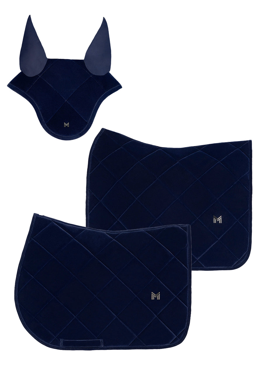 Velvet Jumping Saddle Pad (Sapphire)