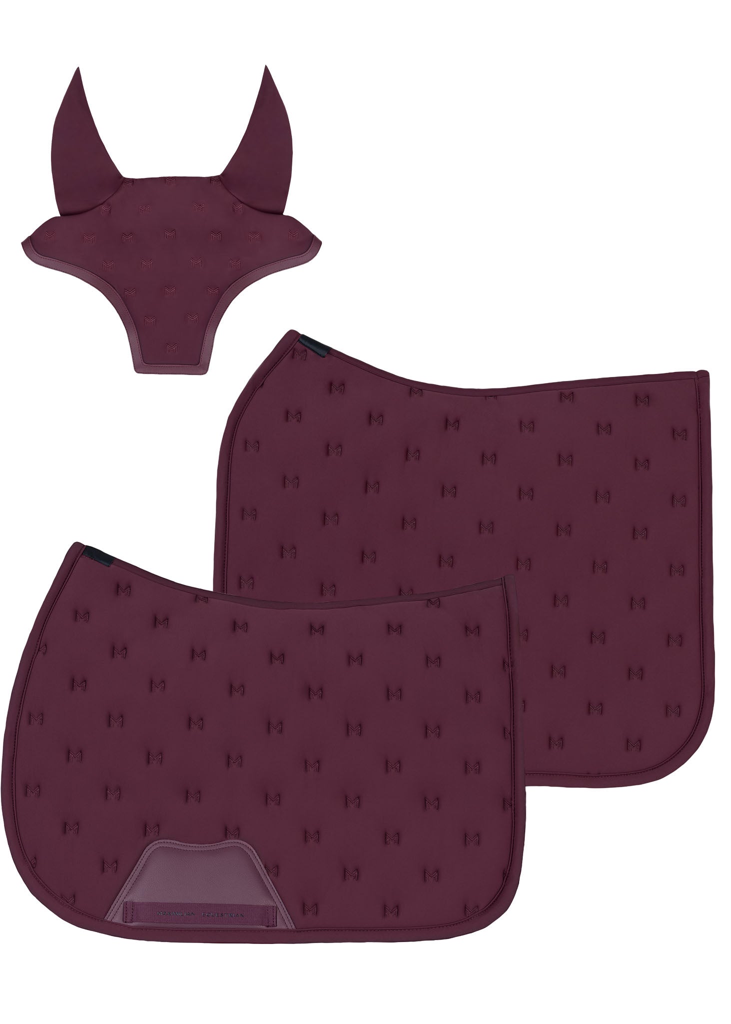 Stamp Ear Bonnet (Burgundy)
