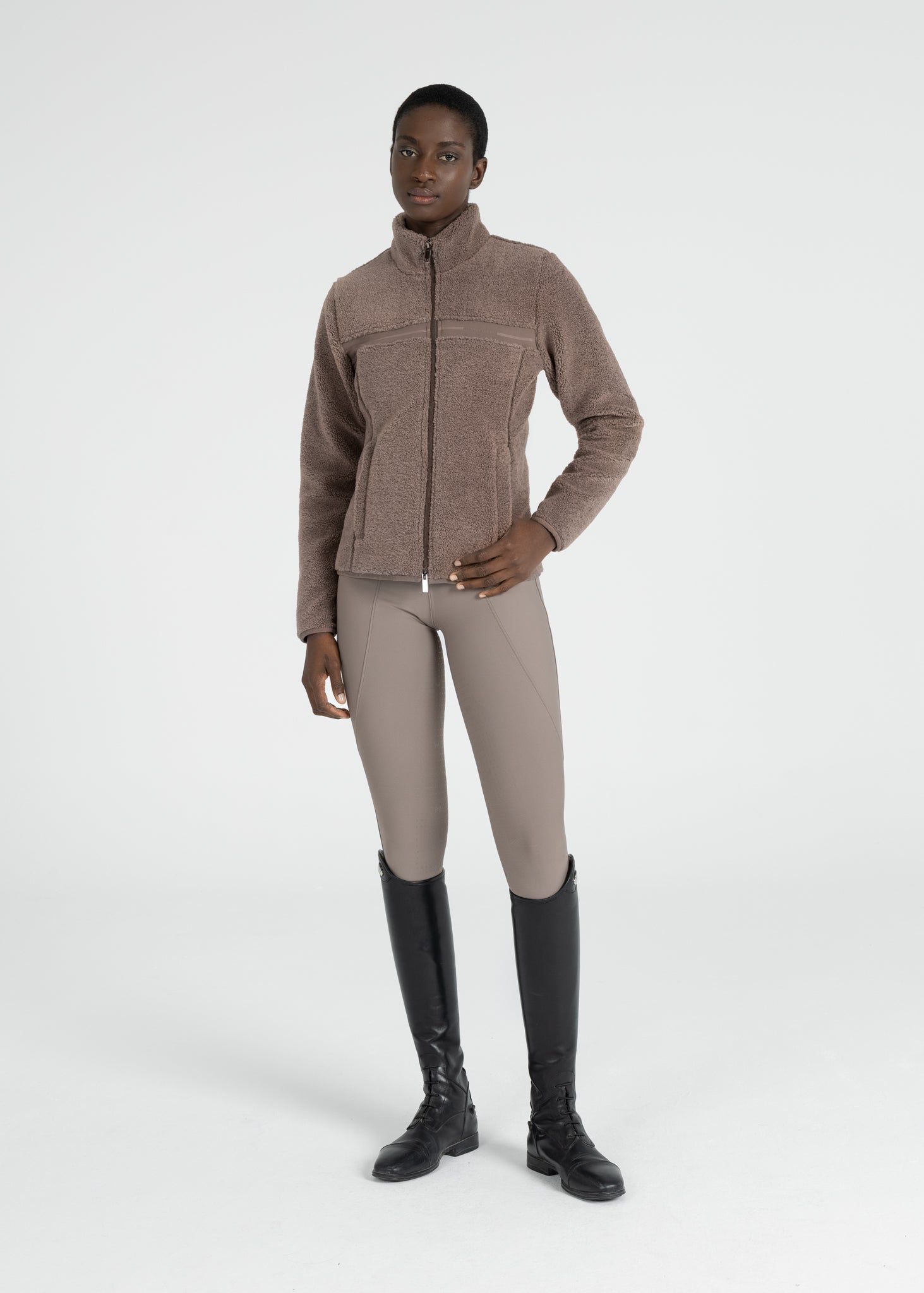 Ciara Teddy Jacket (Taupe)