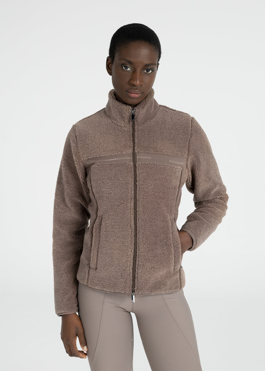 Ciara Teddy Jacket (Taupe)