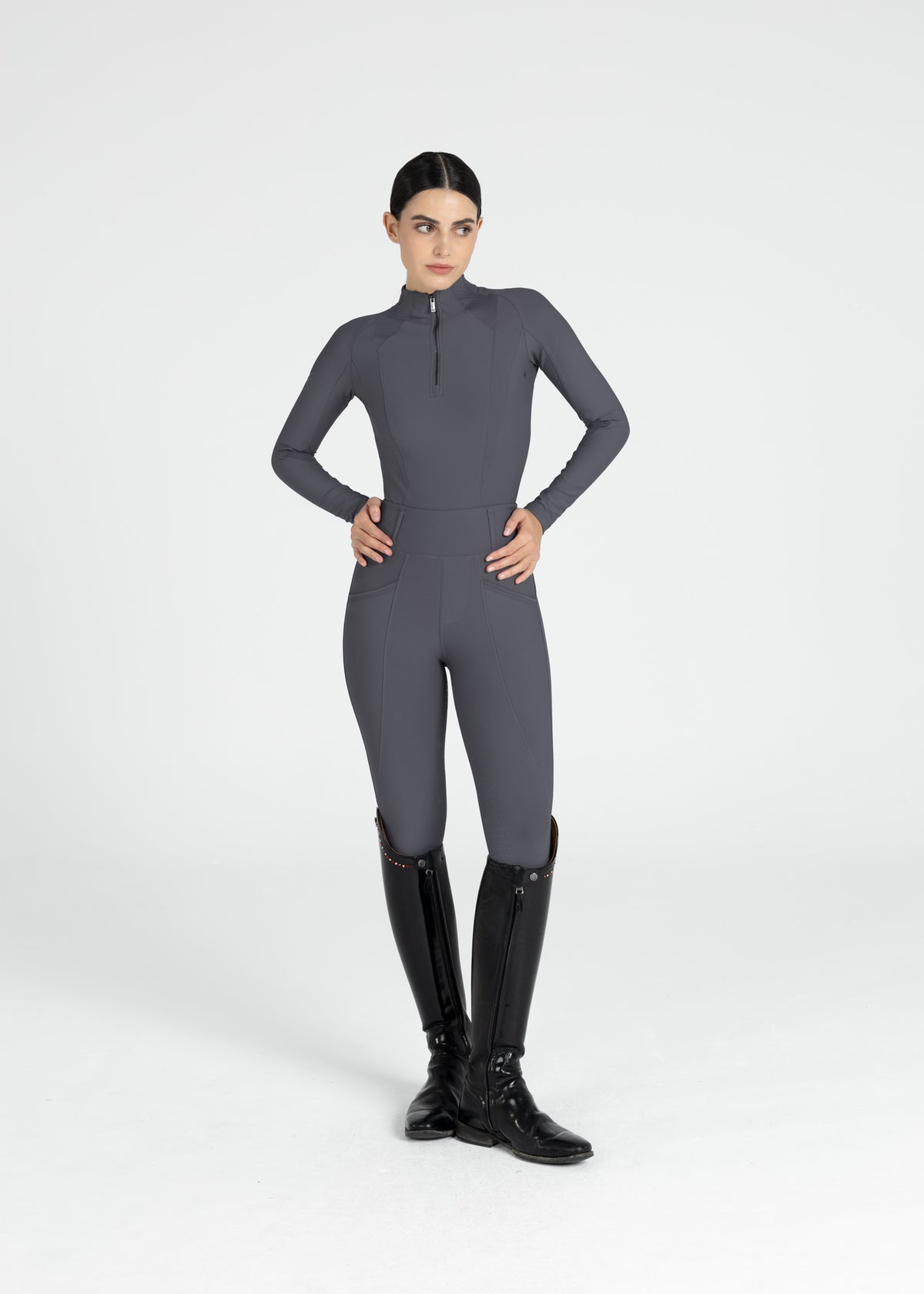 Pro Riding Leggings (Graphite) – Maximilian Equestrian