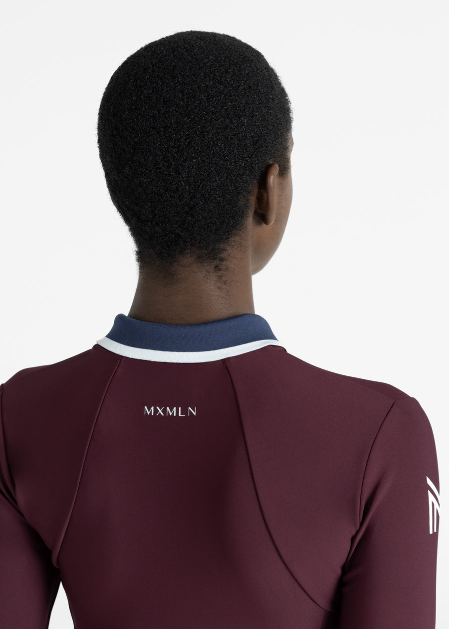 Concept Long Sleeve Polo Shirt (Burgundy)