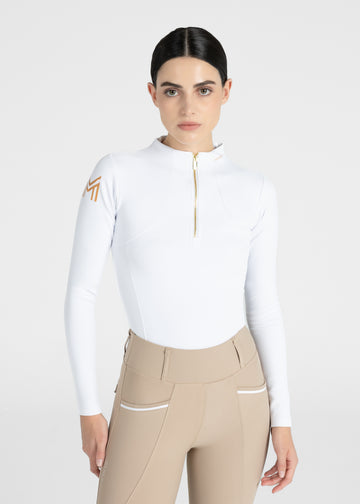 Winter Long Sleeve Base Layer (White/Gold)