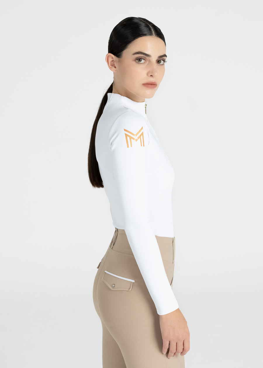 Winter Long Sleeve Base Layer (White/Gold)