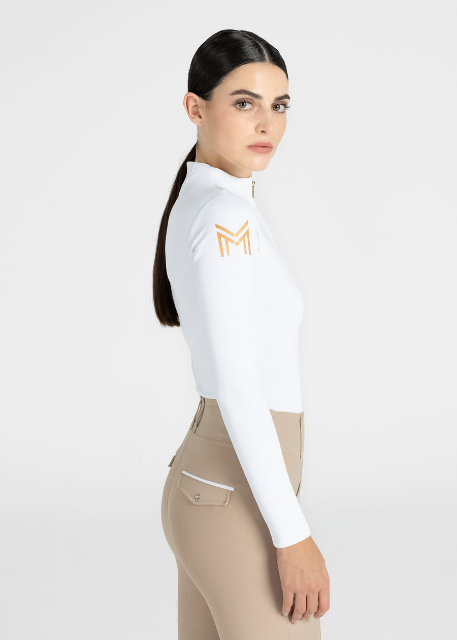 Winter Long Sleeve Base Layer (White/Gold)