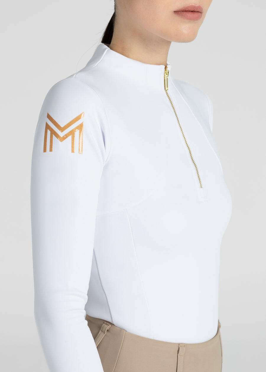 Winter Long Sleeve Base Layer (White/Gold)