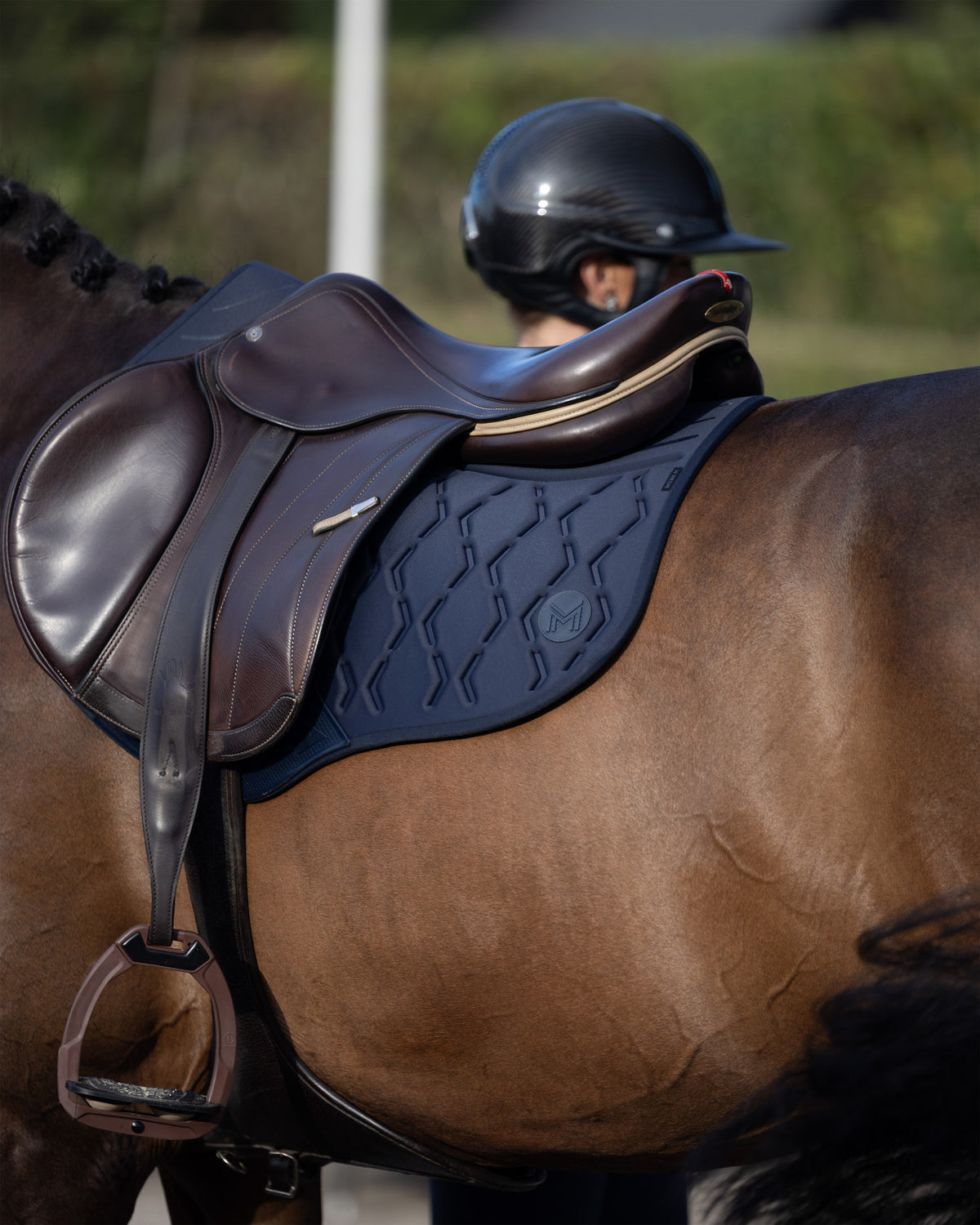 The horse comes first.