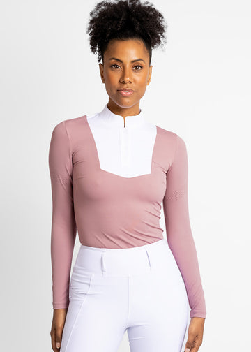 Long Sleeve Sienna Show Shirt (Rose Taupe)