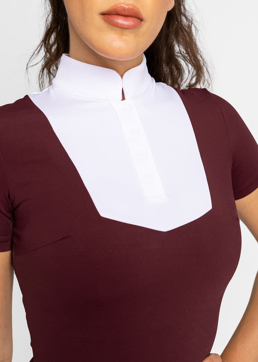 Short Sleeve Sienna Show Shirt (Burgundy)
