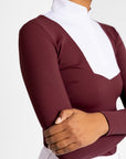 Long Sleeve Sienna Show Shirt (Burgundy)