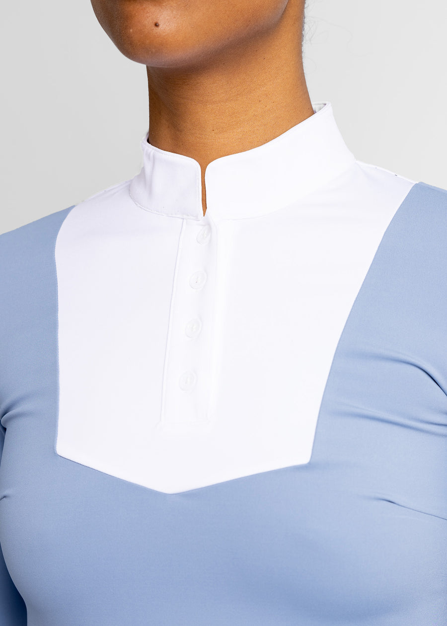 Long Sleeve Sienna Show Shirt (Iris Blue)