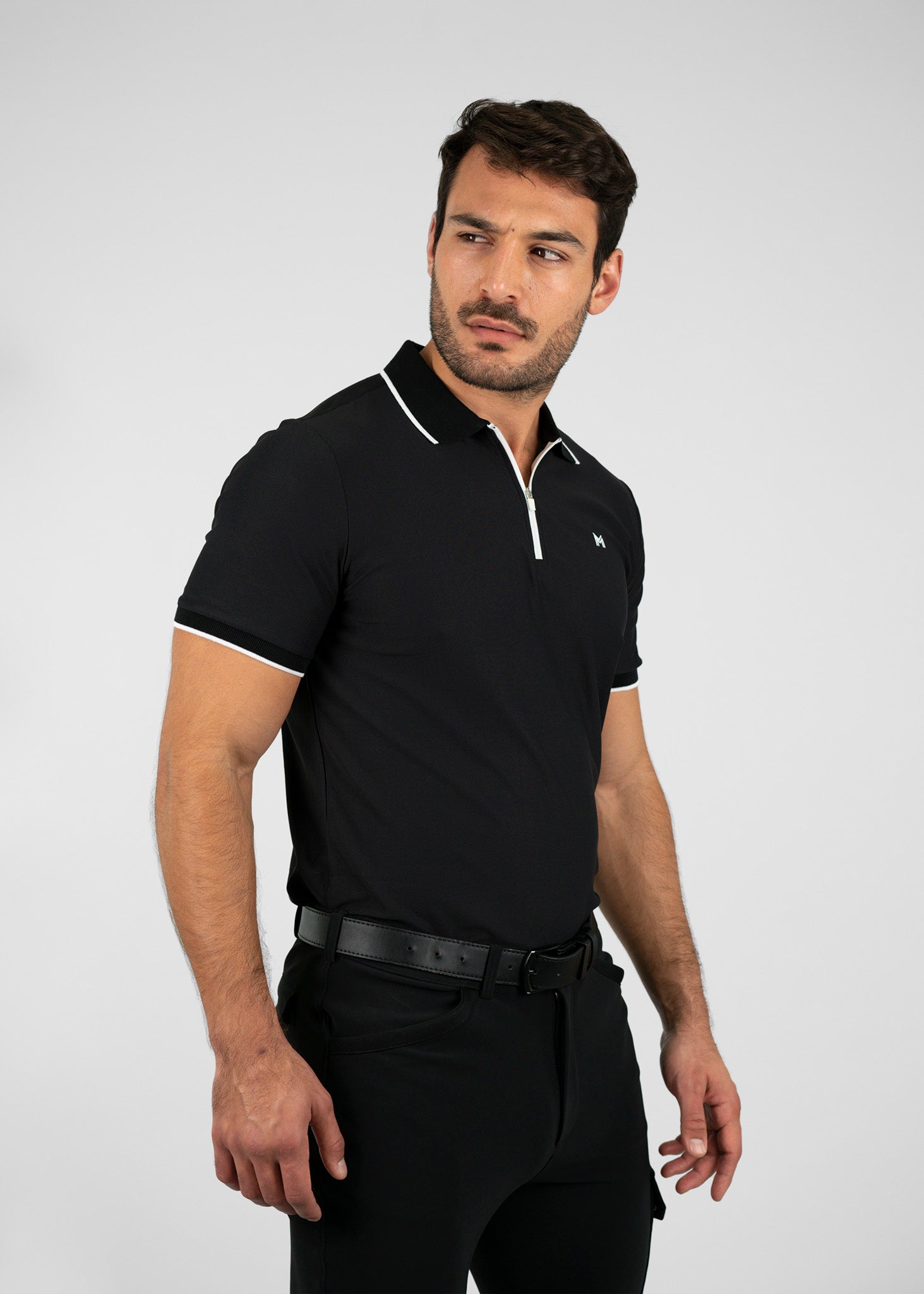 Core Polo Shirt (Black) – Maximilian Equestrian